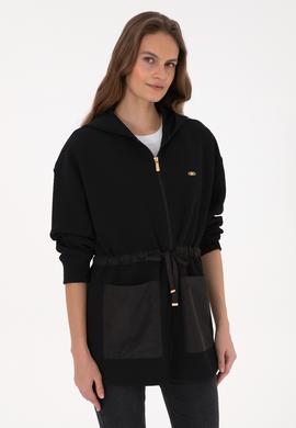 Kadın Siyah Örme Hırka - 50318098003