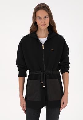 Kadın Siyah Örme Hırka - 50318098003