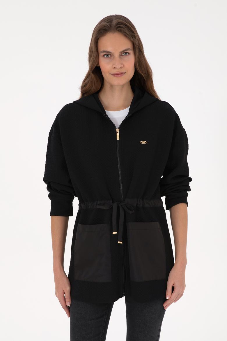 Kadın Siyah Örme Hırka - 50318098003