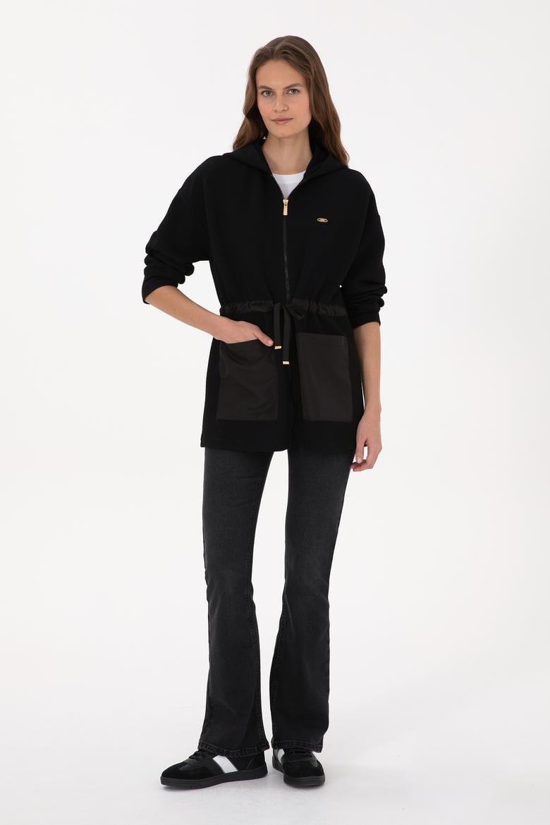 Kadın Siyah Örme Hırka - 50318098003