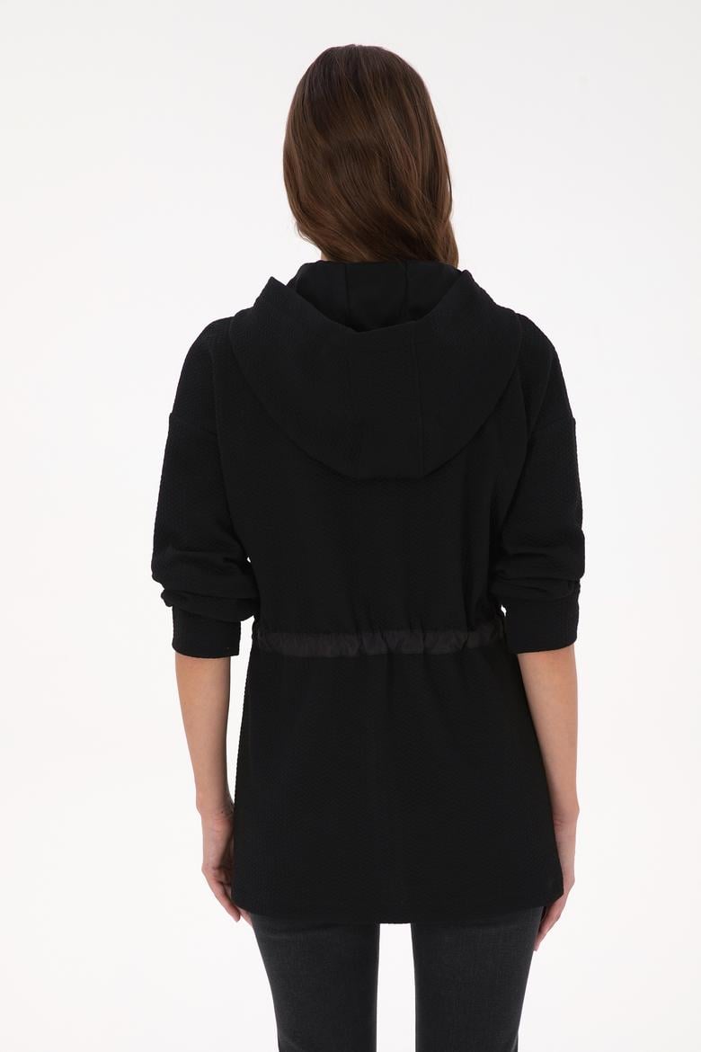 Kadın Siyah Örme Hırka - 50318098003