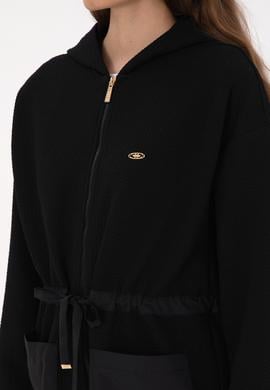 Kadın Siyah Örme Hırka - 50318098003