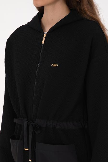 Kadın Siyah Örme Hırka