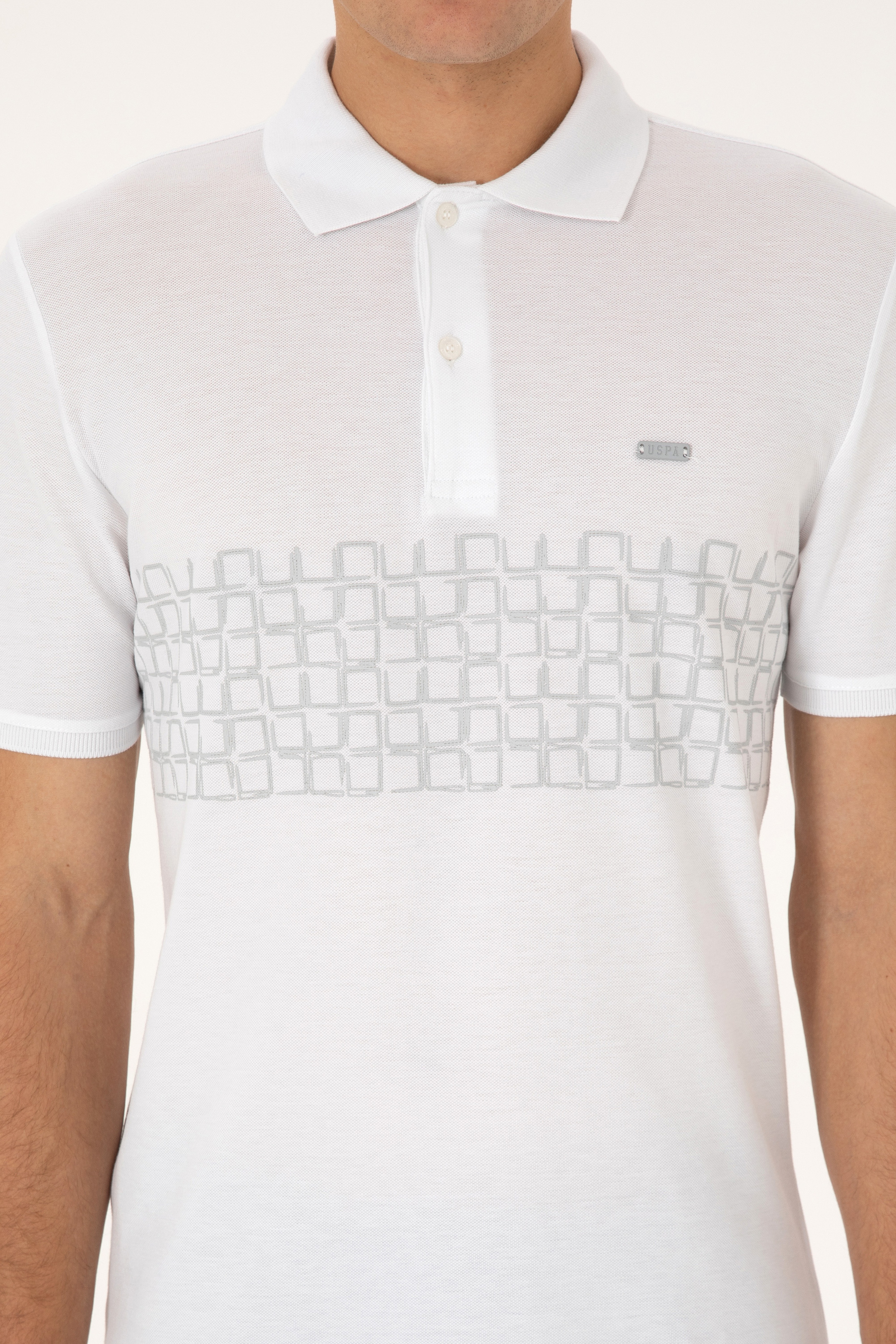 Erkek Regular Fit Polo Yaka Beyaz Tişört - Image 6