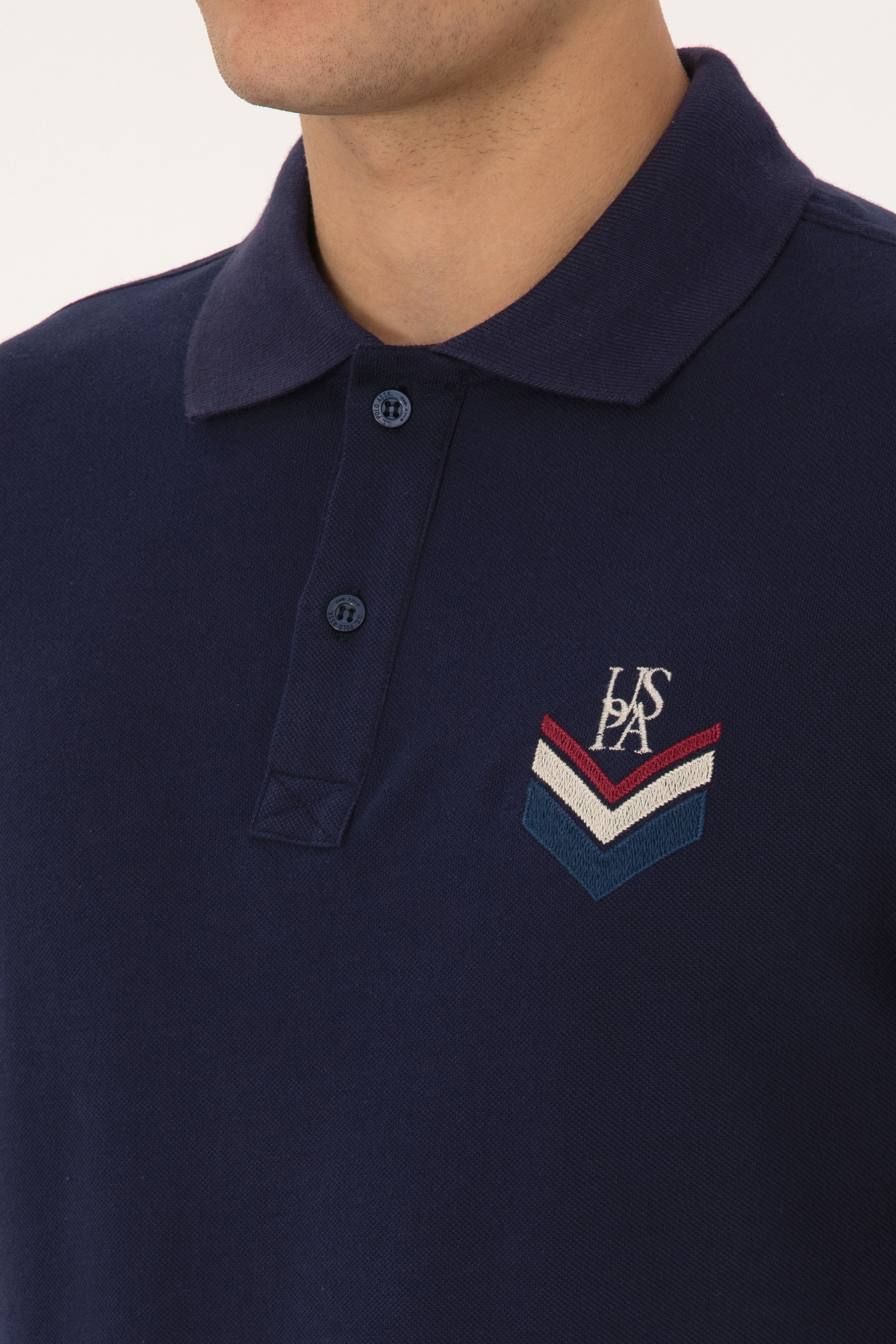 Erkek Regular Fit Polo Yaka Lacivert Sweatshirt - Image 7