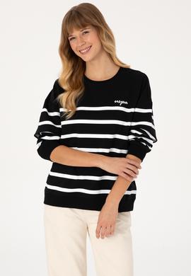 Kadın Siyah Sweatshirt - 50313572011