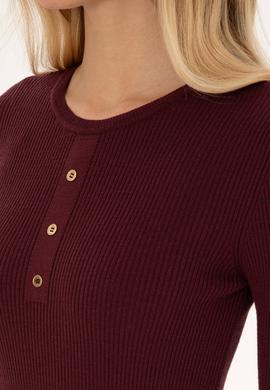 Kadın Bordo Triko Elbise - 50314806003