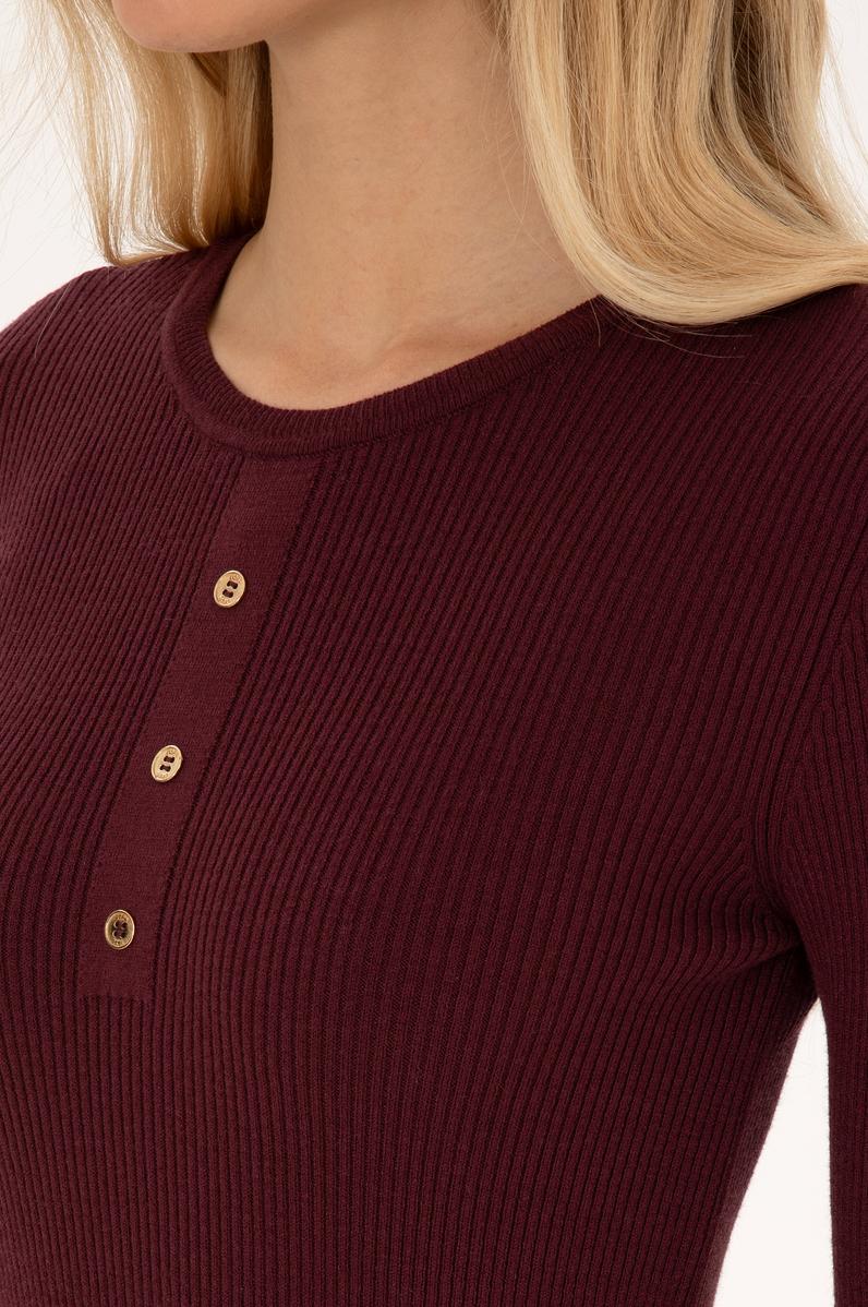 Kadın Bordo Triko Elbise