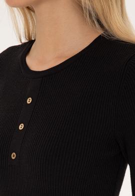 Kadın Siyah Triko Elbise - 50314806008