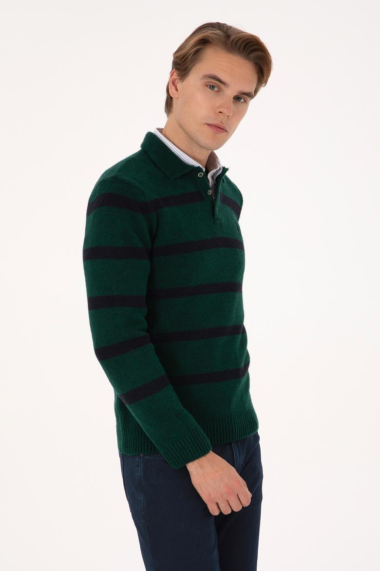 Erkek Koyu Yeşil Kazak - 50315036043