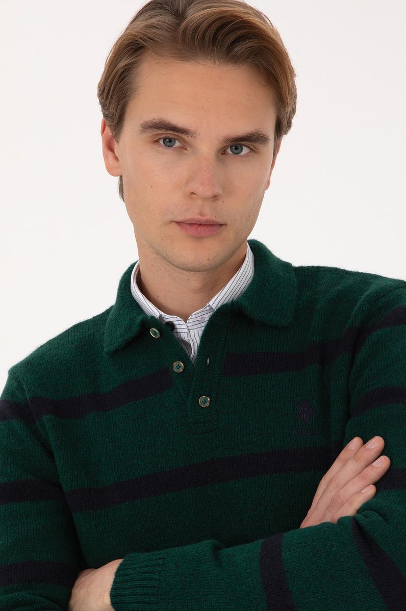 Erkek Koyu Yeşil Kazak