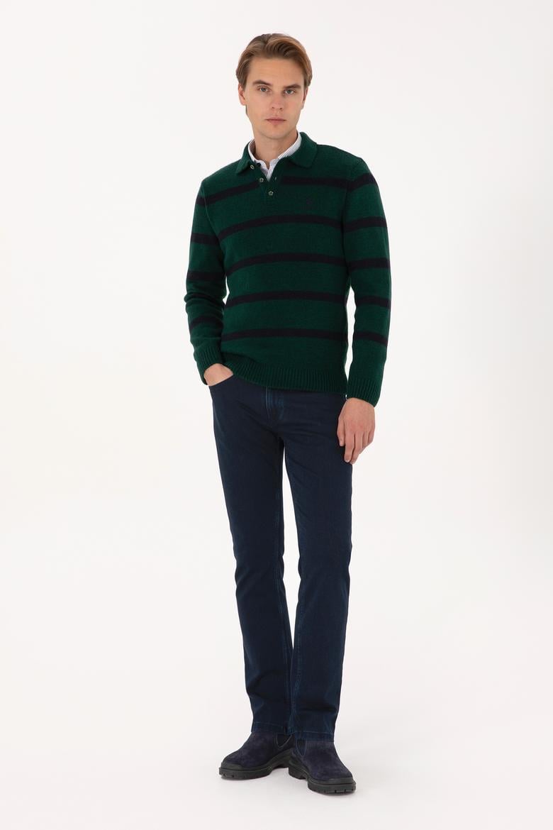 Erkek Koyu Yeşil Kazak - 50315036043