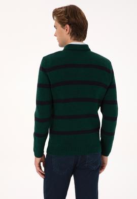 Erkek Koyu Yeşil Kazak - 50315036043