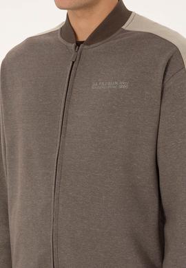 Erkek Vizon Örme Hırka - 50315820001