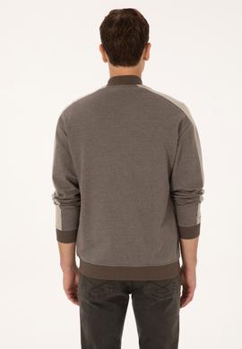 Erkek Vizon Örme Hırka - 50315820001