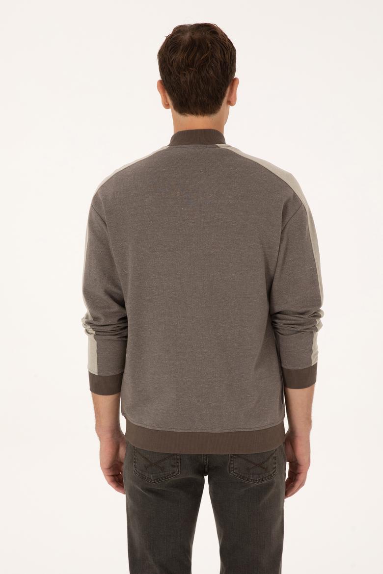 Erkek Vizon Örme Hırka - 50315820001