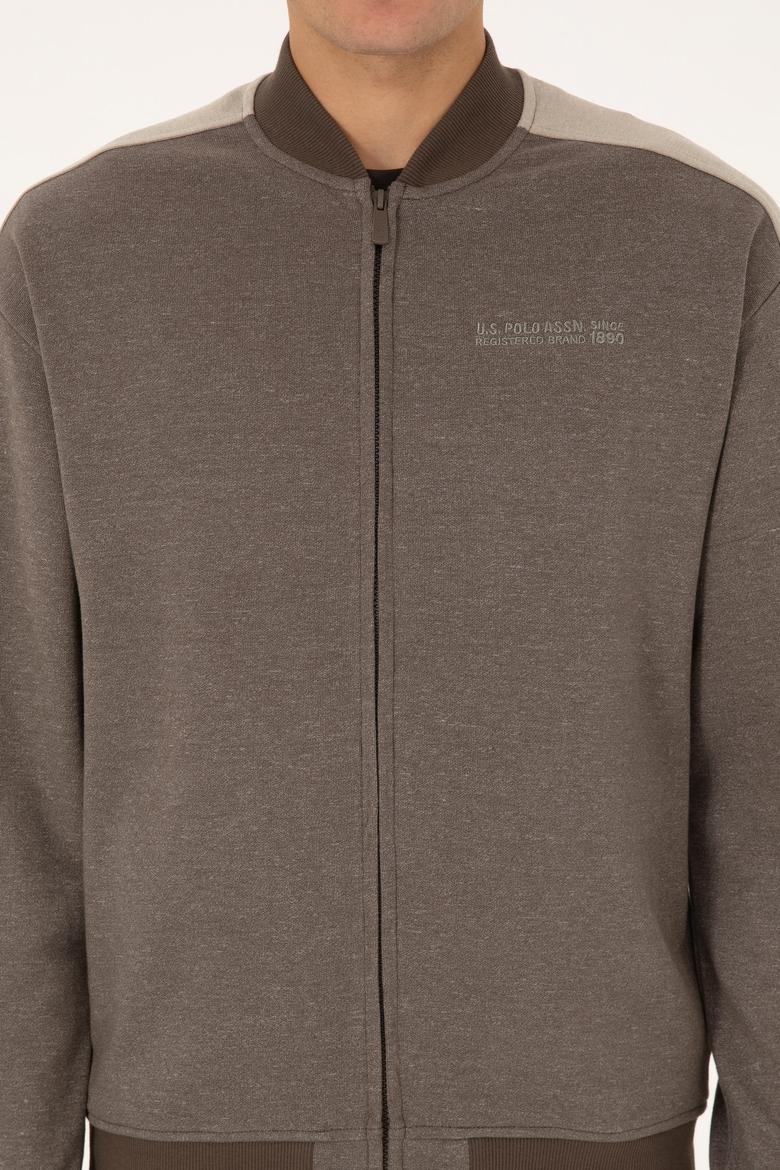 Erkek Vizon Örme Hırka - 50315820001