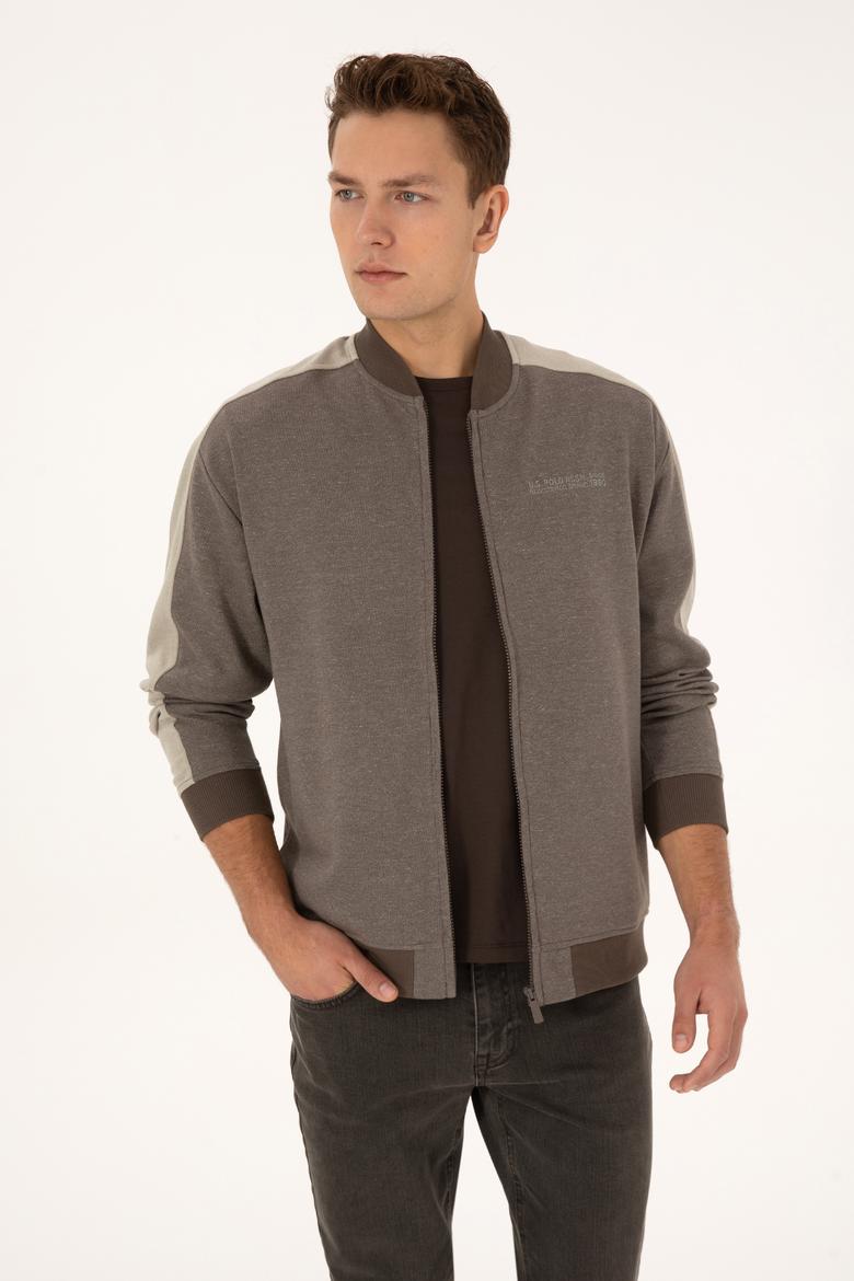 Erkek Vizon Örme Hırka - 50315820001