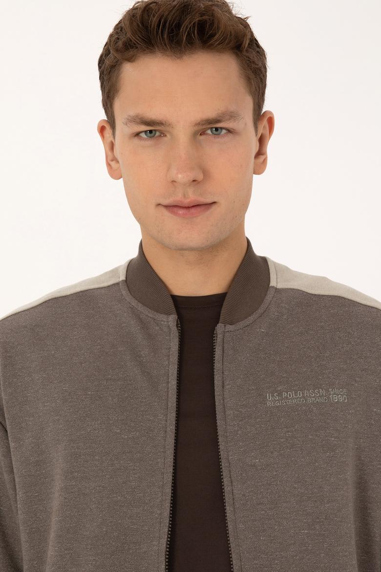 Erkek Vizon Örme Hırka - 50315820001