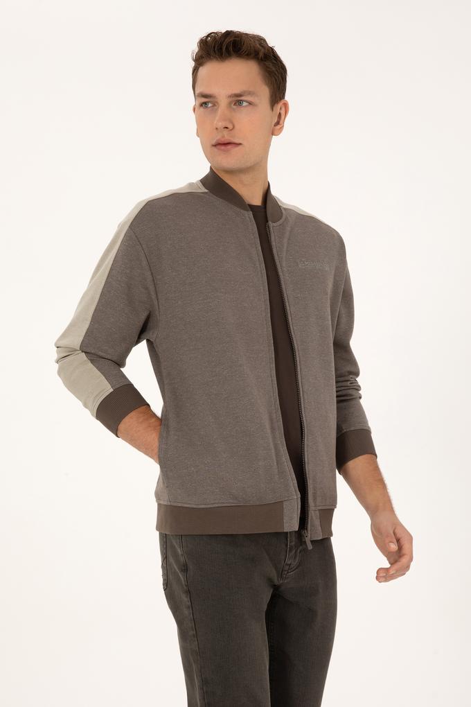 Erkek Vizon Örme Hırka