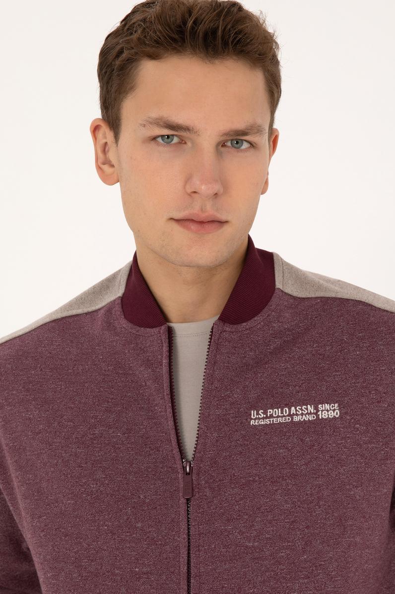 Erkek Bordo Örme Hırka