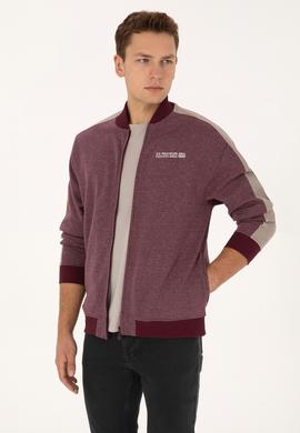 Erkek Bordo Örme Hırka - 50315820037