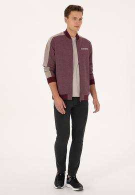 Erkek Bordo Örme Hırka - 50315820037