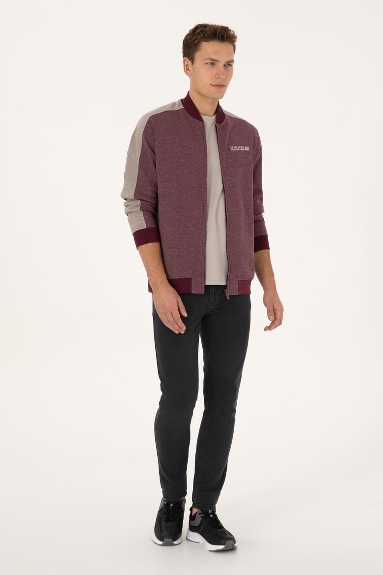 Erkek Bordo Örme Hırka - 50315820037