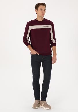 Erkek Bordo Sweatshirt - 50316354013
