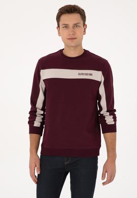 Erkek Bordo Sweatshirt - 50316354013