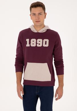 Erkek Bordo Sweatshirt - 50316359079