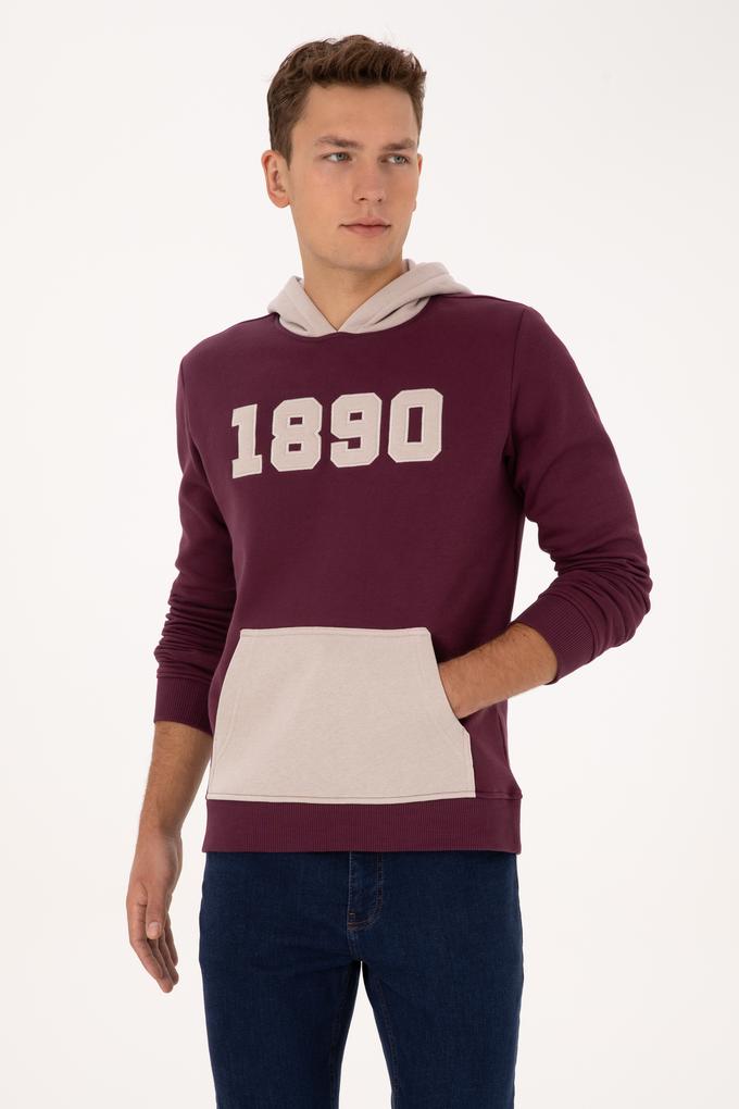 Erkek Bordo Sweatshirt