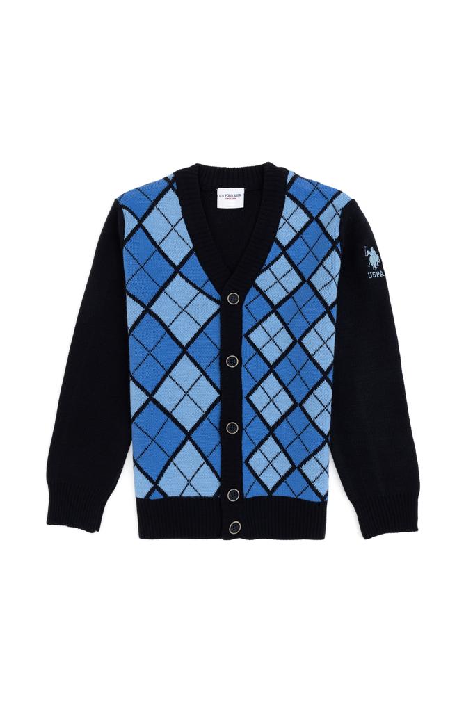 Erkek Çocuk Saks Triko Hırka