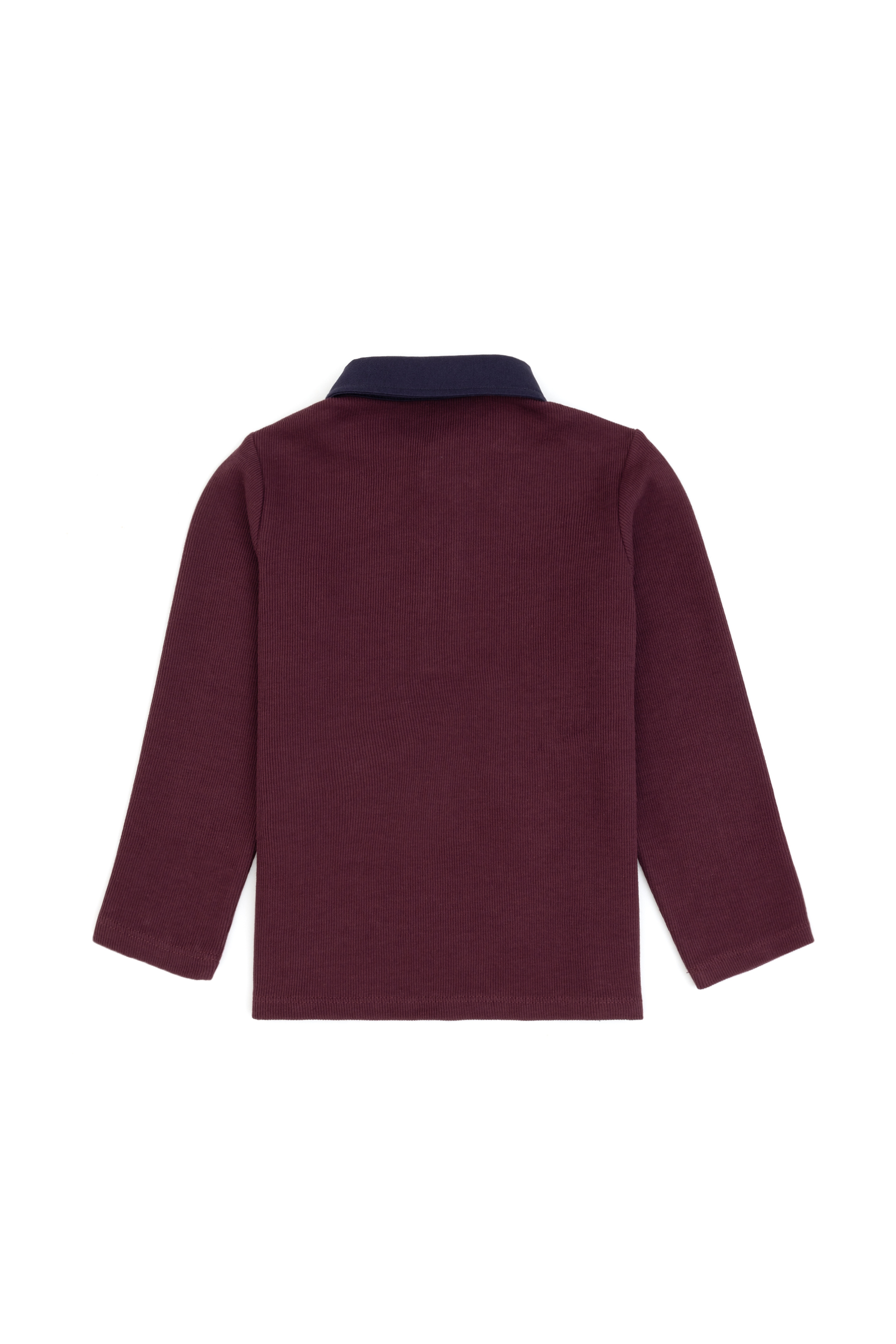 Erkek Çocuk Bordo Polo Yaka Sweatshirt