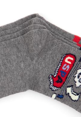 Erkek Çocuk Gri Melanj Soket Çorap - 50318054008