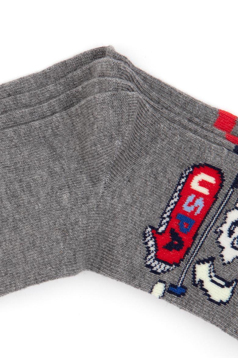 Erkek Çocuk Gri Melanj Soket Çorap - 50318054008