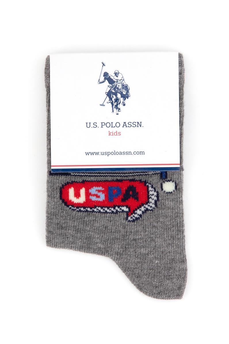 Erkek Çocuk Gri Melanj Soket Çorap