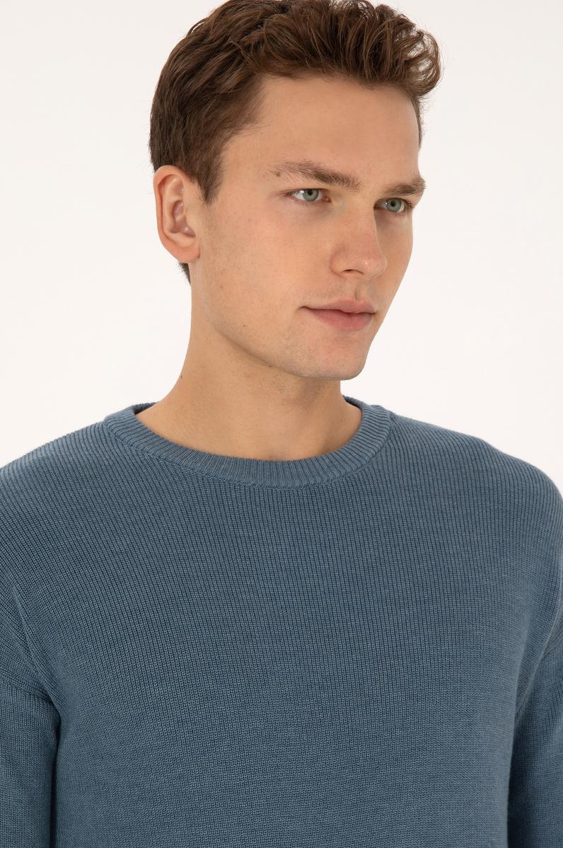 Erkek MAVİ Basic Kazak