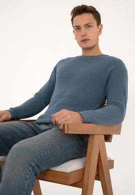 Erkek MAVİ Basic Kazak - 50313679001