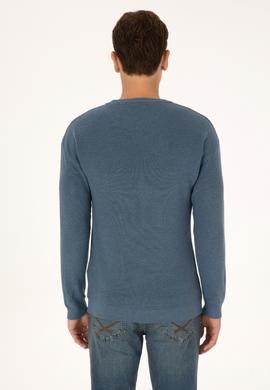 Erkek MAVİ Basic Kazak - 50313679001