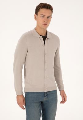 Erkek Taş Basic Triko Hırka - 50313690020