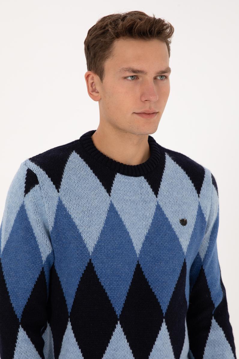 Erkek Lacivert Kazak