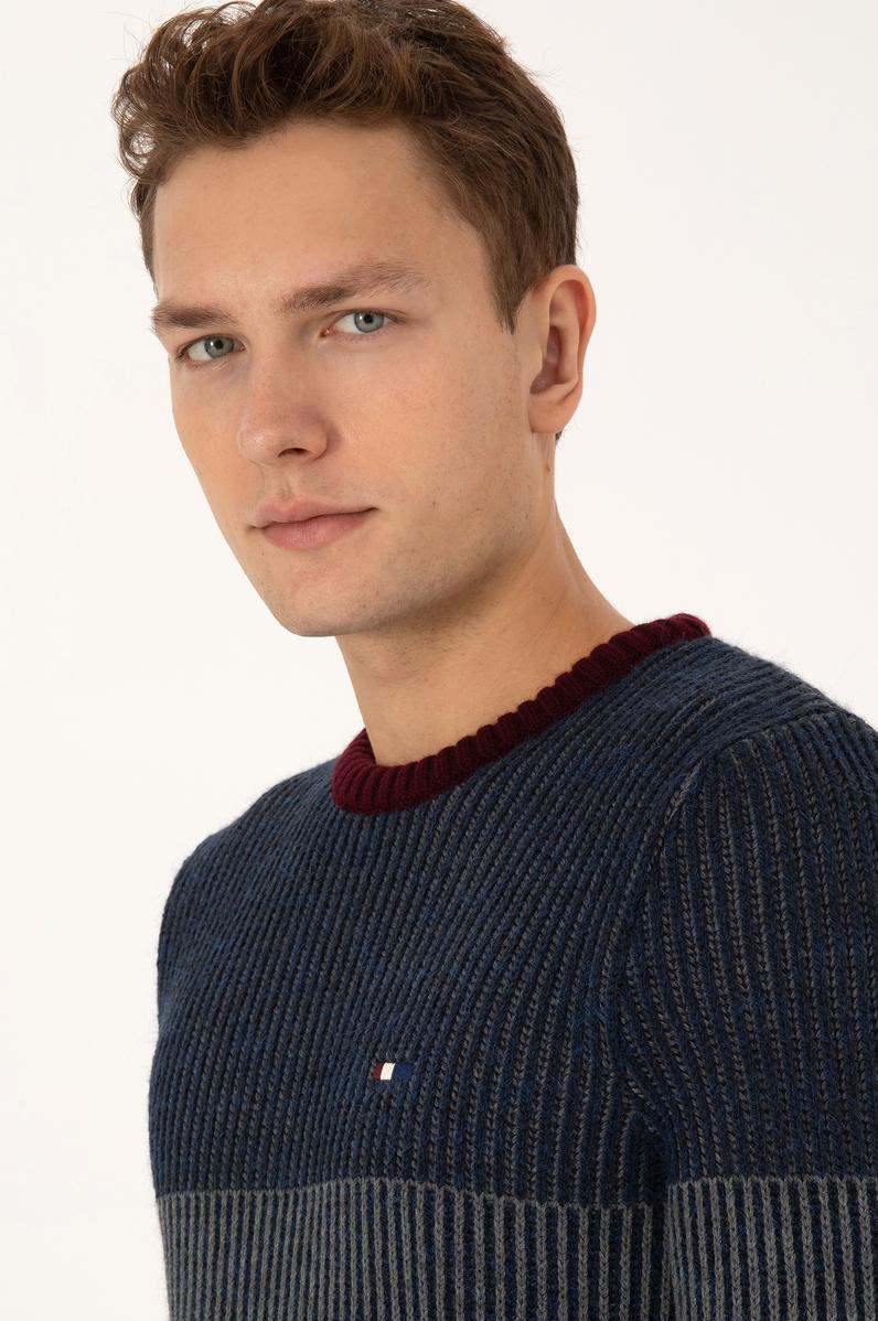 Erkek Lacivert Kazak