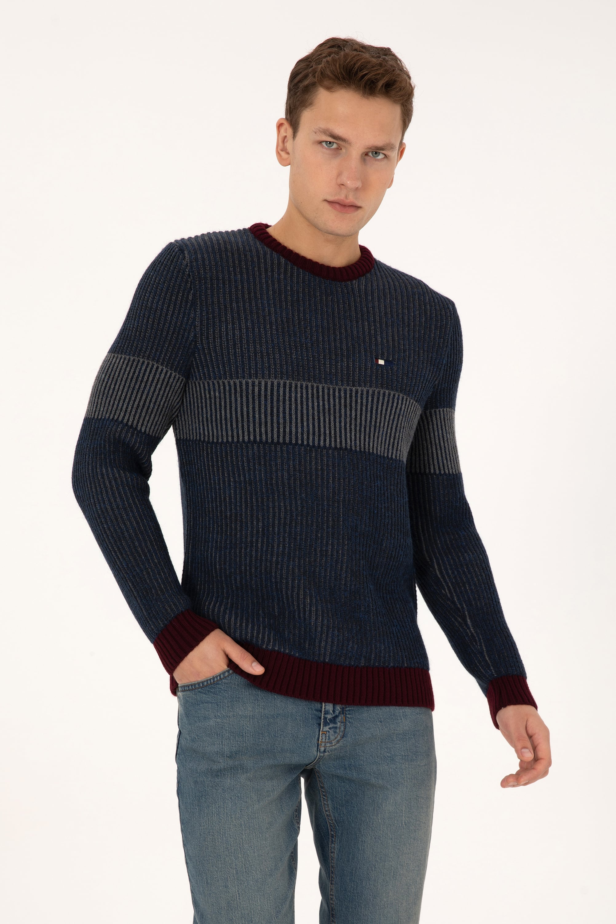 Erkek Lacivert Kazak - 50314958008