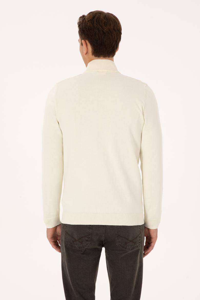 Erkek Krem Triko Hırka - 50315024019