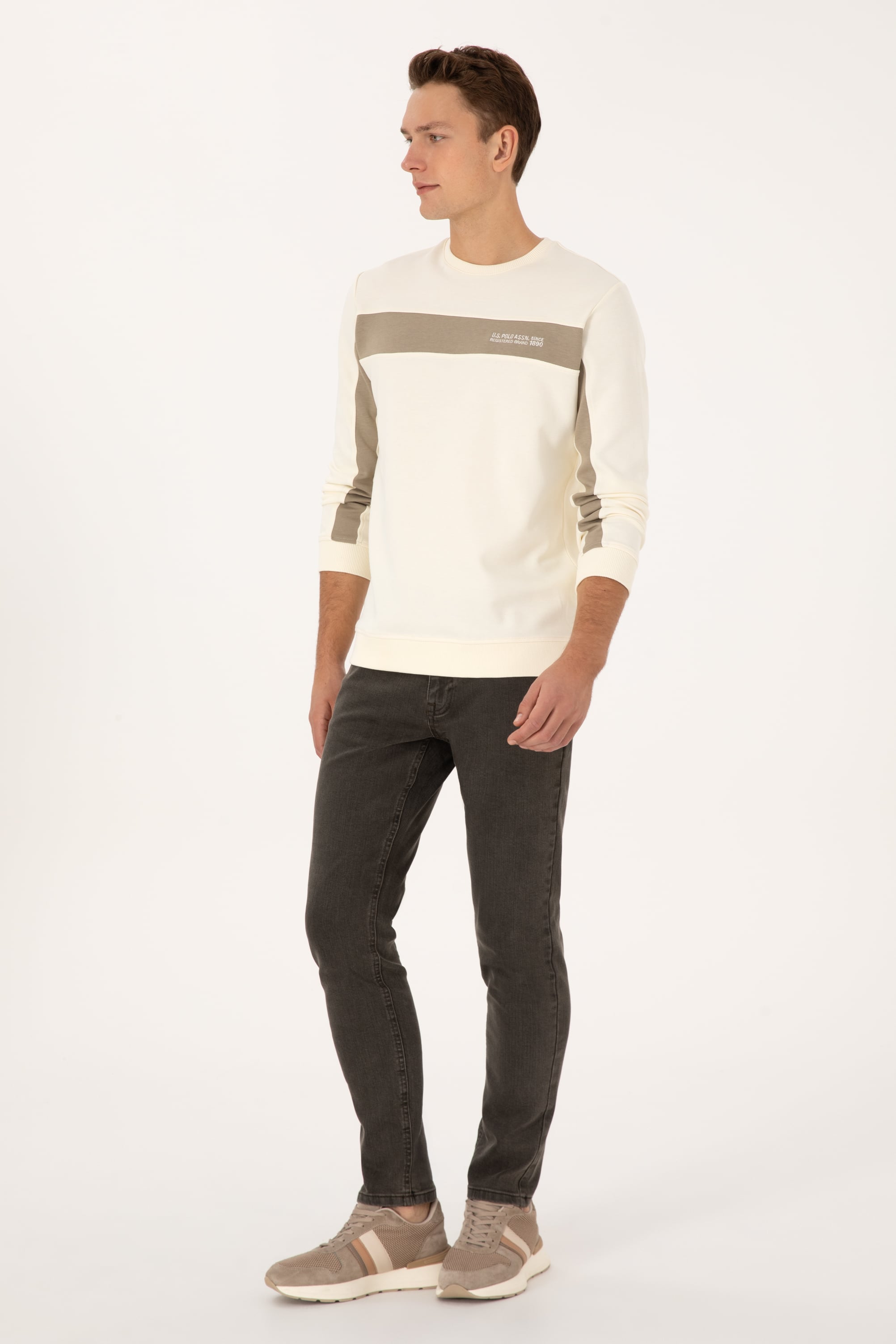 Erkek Krem Sweatshirt - 50316354003