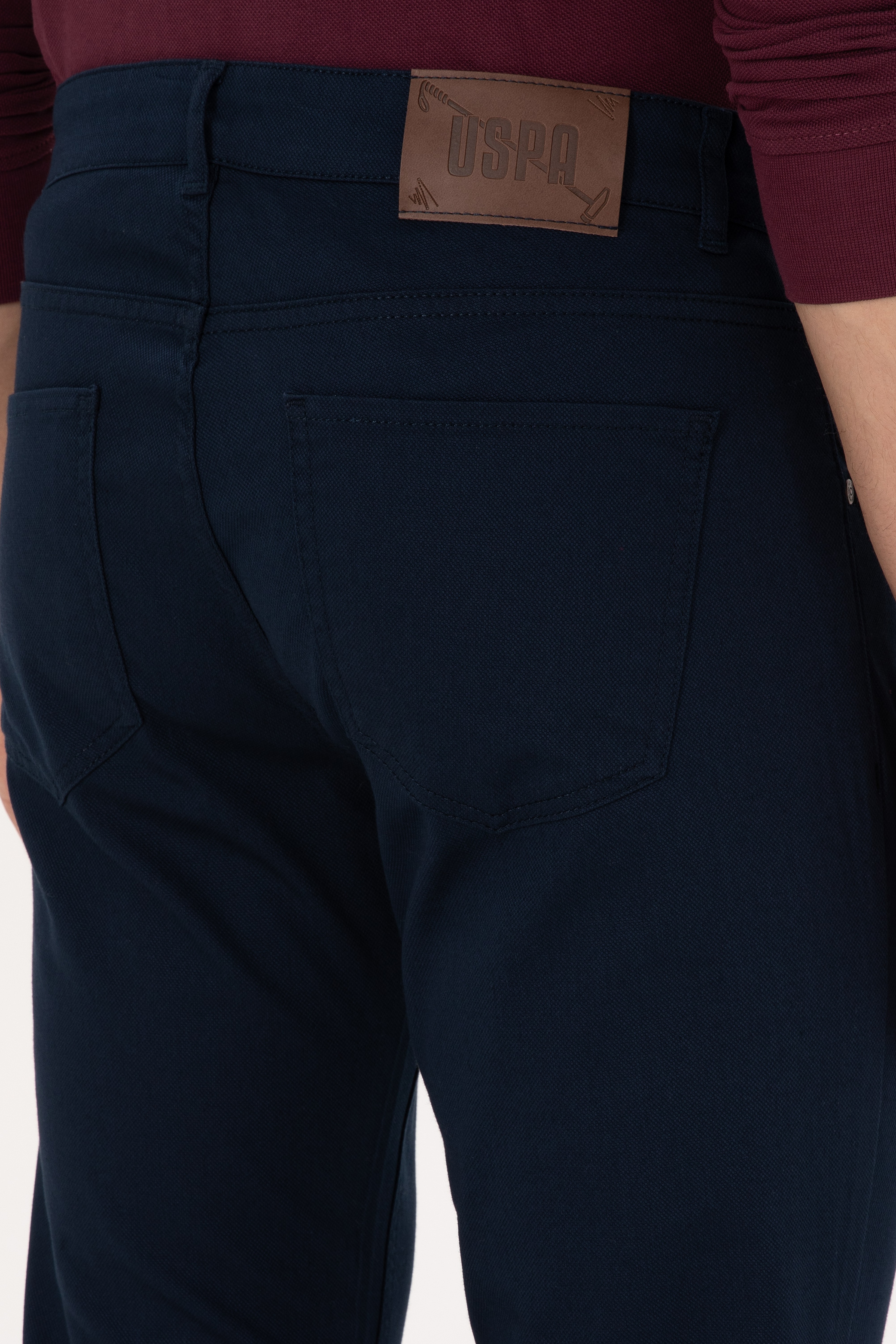 Erkek Slim Fit Lacivert Kanvas Pantolon - Image 6