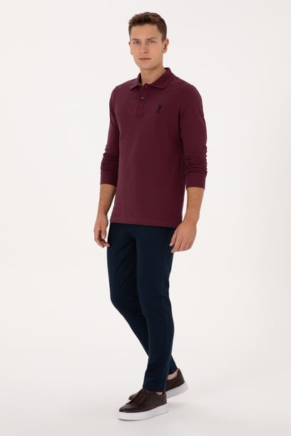 Erkek Slim Fit Lacivert Kanvas Pantolon