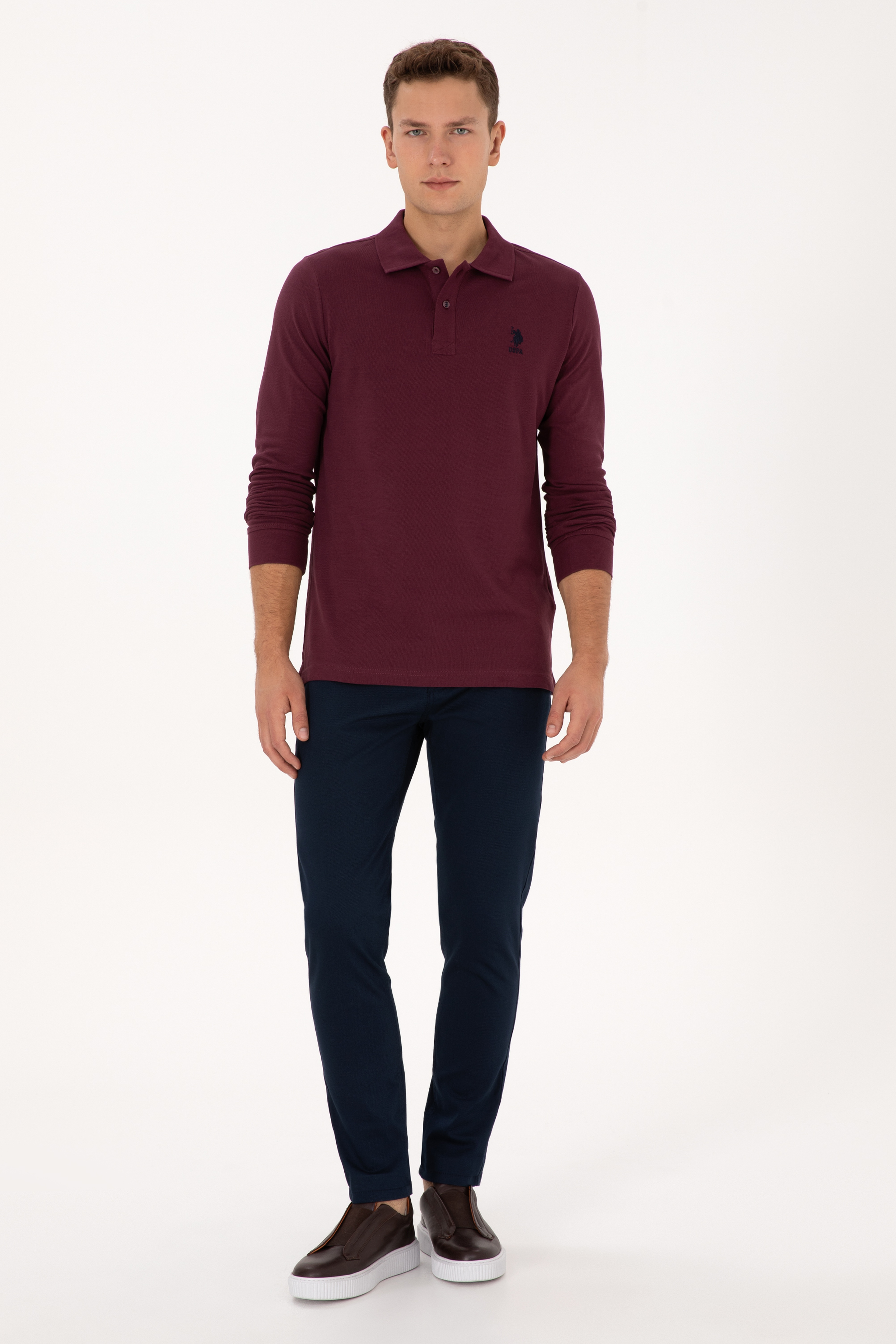 Erkek Slim Fit Lacivert Kanvas Pantolon - Image 1
