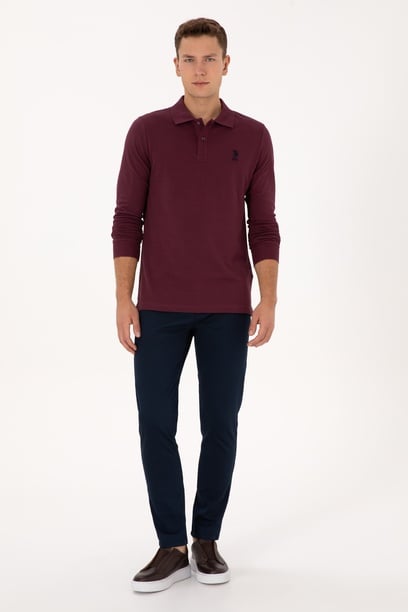Erkek Slim Fit Lacivert Kanvas Pantolon